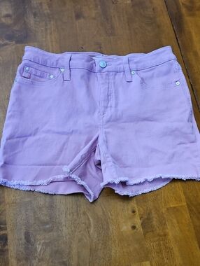 Women's SEVEN Pink Frayed Hem Denim Shorts